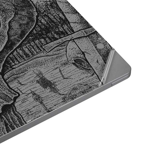 Alchemy Carta Skull Sketch Universal Laptop 16.6in (13.4 x 9.7in) Skin